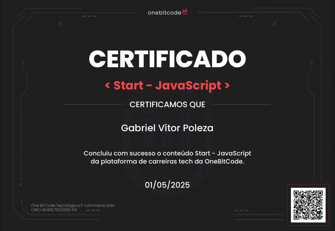 Certificado One Bit Code